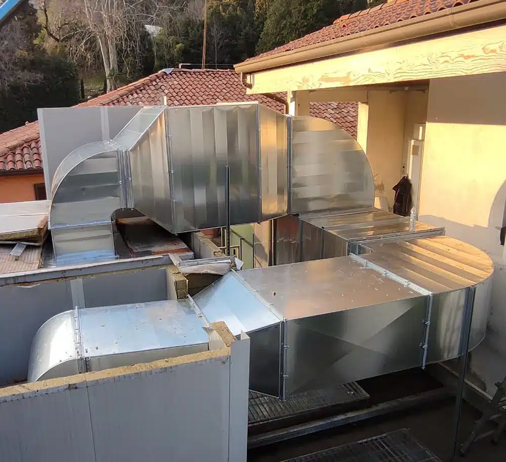 Impianto aeraulico per la ristorazione